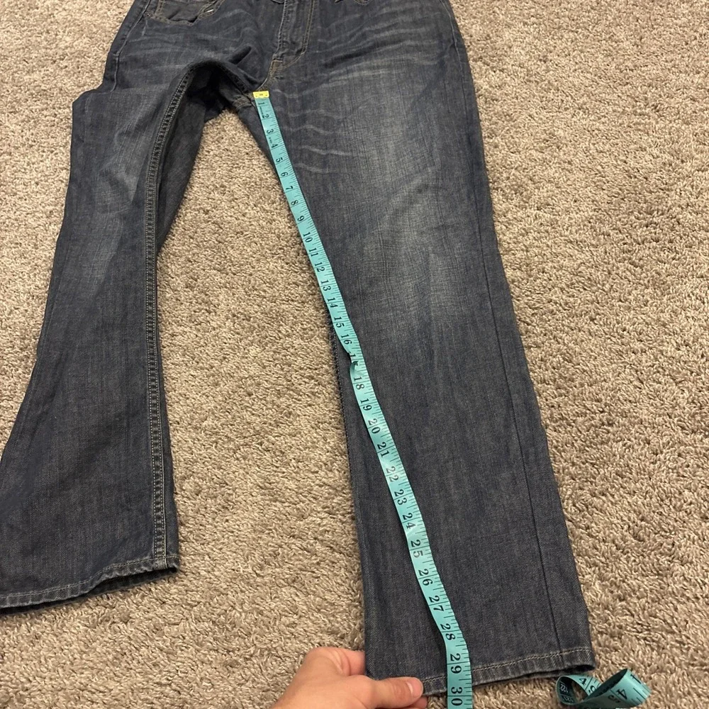 American Eagle Low Rise Boot Cut Jeans Mens 33x30 Blue Wide Leg Denim Y2k Rare
